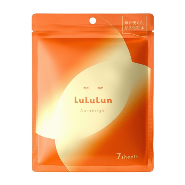 LULULUN Face Mask Aura Bright Тканинна маска проти тьмяності шкіри з вітаміном С та глутатіоном