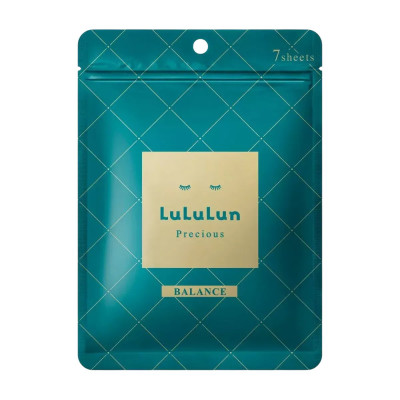 LULULUN Precious Balance Green Face Mask Антивікова відновлююча тканинна маска для обличчя