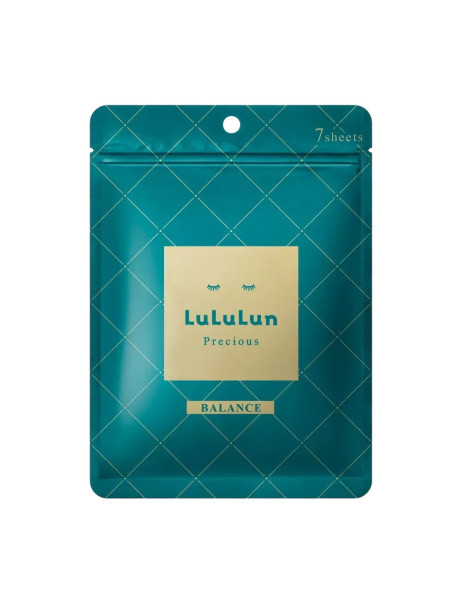 LULULUN Precious Balance Green Face Mask Антивікова відновлююча тканинна маска для обличчя