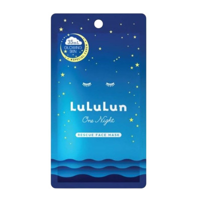 LULULUN Face Mask One Night Rescue Brightening Тканинна маска проти тьмяності шкіри