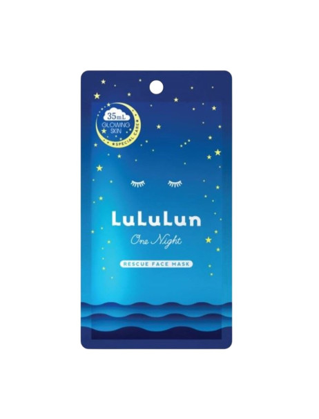 LULULUN Face Mask One Night Rescue Brightening Тканевая маска против тусклости кожи