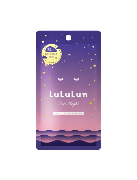 LULULUN Face Mask One Night Rescue Moisture Тканевая маска против сухости кожи
