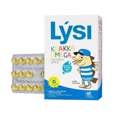 Lysi Kids Omega3 Омега-3 дитячий жувальний з вітаміном D з фруктовим смаком