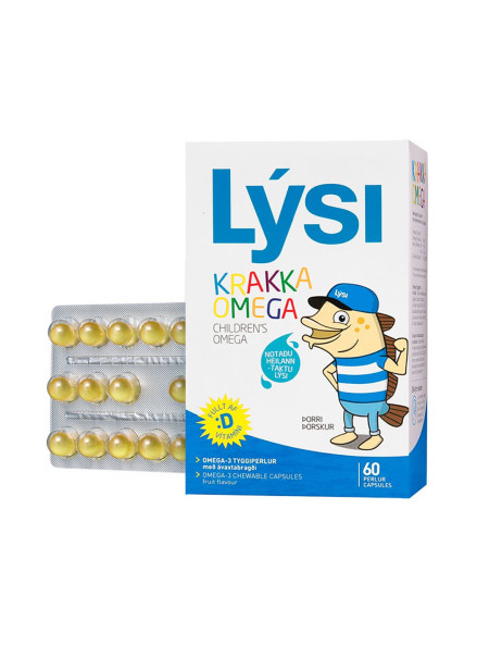 Lysi Kids Omega3 Омега-3 дитячий жувальний з вітаміном D з фруктовим смаком