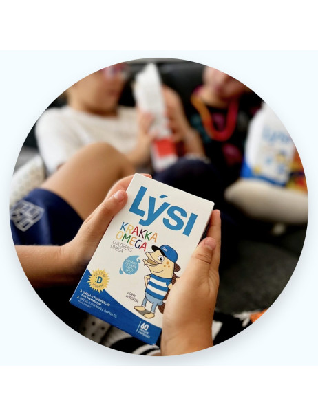 Lysi Kids Omega3 Омега-3 дитячий жувальний з вітаміном D з фруктовим смаком