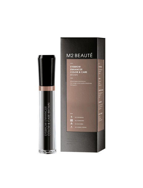 M2 Beaute Eyebrow Enhancer Color & Care Brown Туш-уход с CU-пептидом для бровей, коричневый