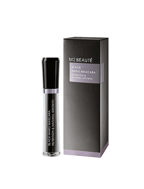 M2 Beaute Black Nano Mascara Nutrition & Natural Growth Нано тушь-уход с CU-пептидом для ресниц