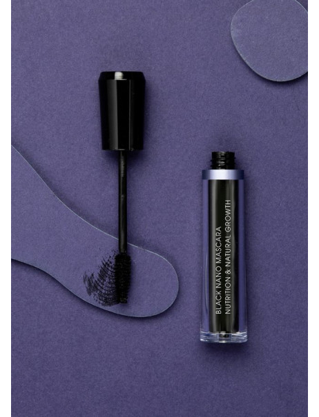 M2 Beaute Black Nano Mascara Nutrition & Natural Growth Нано тушь-уход с CU-пептидом для ресниц