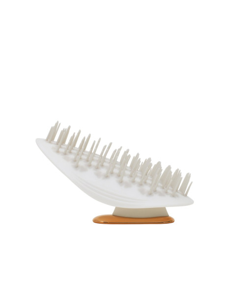 Manta Brush White/Rose Gold Limited Edition Щітка для волосся біла з шовковою резинкою