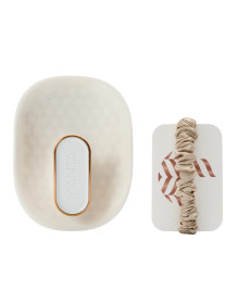 Manta Brush White/Rose Gold Limited Edition Щітка для волосся біла з шовковою резинкою - Написати відгук