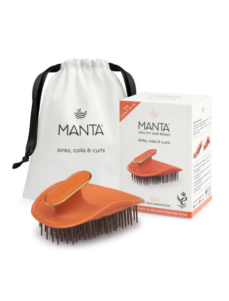 Manta Brush Kinks, Coils & Curls Amber Orange Щітка для кучерявого та хвилястого волосся помаранчева