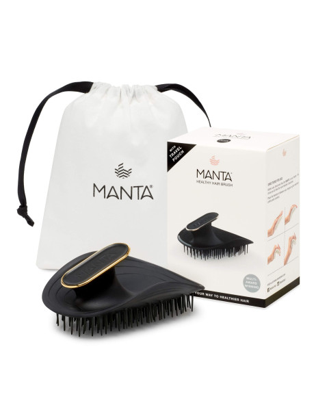 Manta Brush Black/Gold Щітка для волосся чорна