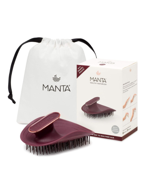 Manta Brush Burgundy/Rose Gold Щітка для волосся бургундія