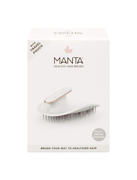 Manta Brush White/Rose Gold Щітка для волосся біла