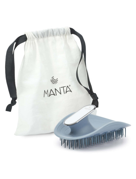 Manta Mirror Brush Blue Щітка для волосся з дзеркалом блакитна
