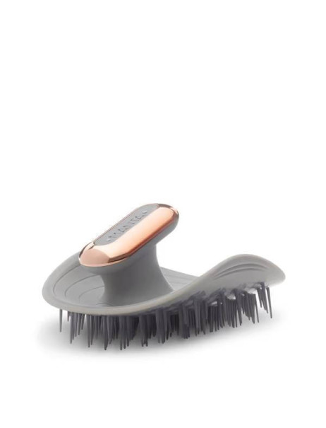 Manta Pulse Brush Grey Массажная щетка для волос серая с держателем