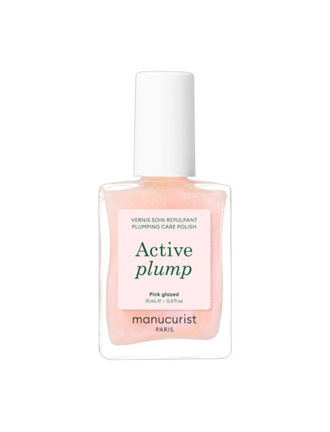 Manucurist Active Plump Pink Glazed Лак для нігтів з колагеном з перламутровим ніжно-рожевим фінішем