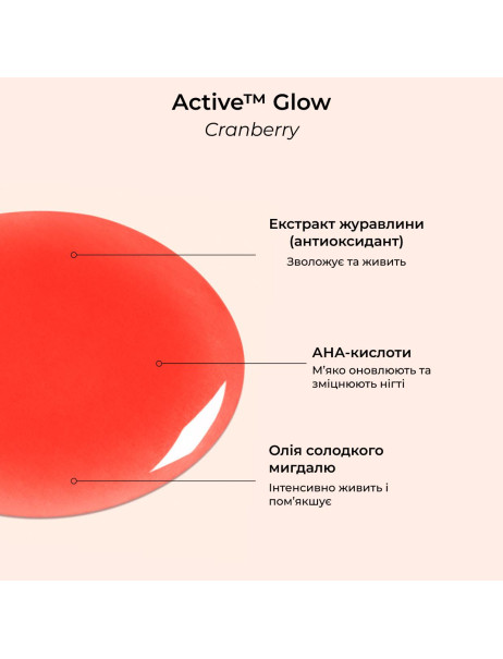Manucurist Active Glow Cranberry Лак для нігтів з ефектом коралового блиску