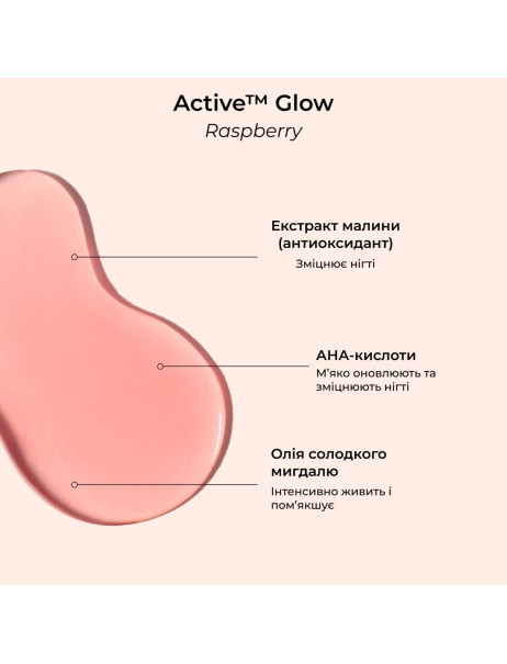 Manucurist Active Glow Raspberry Лак для нігтів з персиково-рожевим глянцевим ефектом