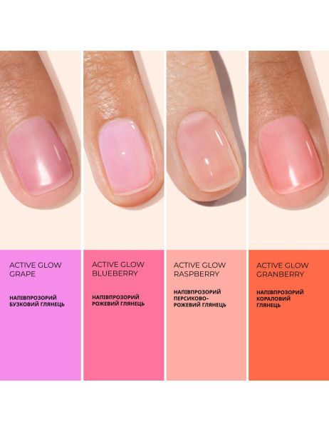 Manucurist Active Glow Grape Лак для нігтів з бузковим глянцевим ефектом