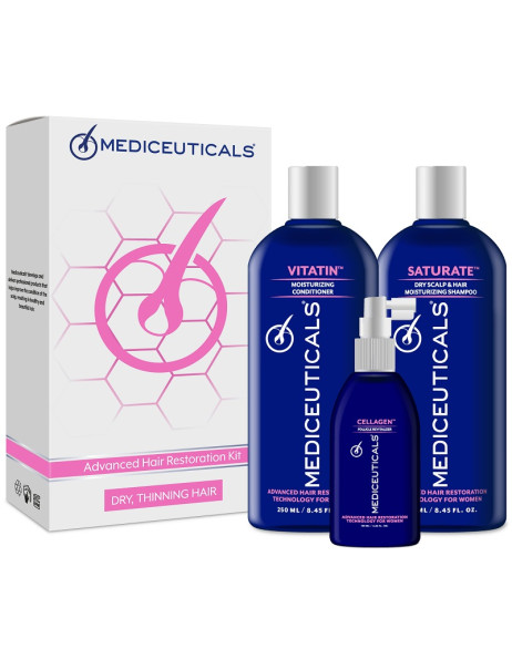 Mediceuticals Mediceuticals For Women Kit Dry Набір для стимулювання росту волосся для жінок для сухого волосся