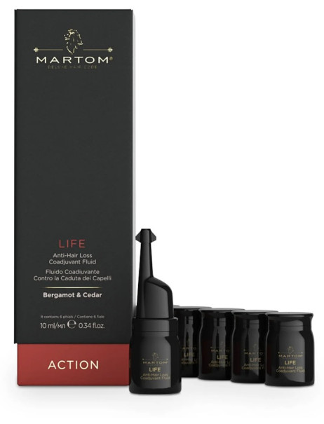Martom Action Life Anti-Hair Loss Coadjuvant Fluid Курс активних ампул для зміцнення та стимуляції росту волосся