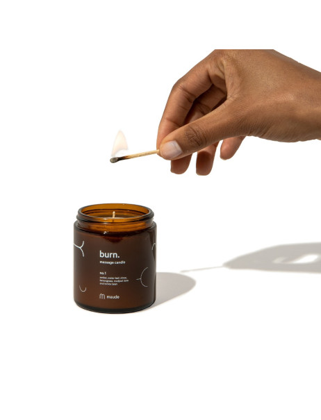 Maude Burn no.1 Amber, Cedar Leaf & Lemongrass Свеча для массажа Аромат №1 амбра, кедр и лемонграсс