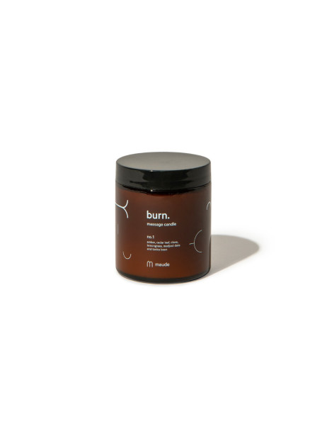 Maude Burn no.1 Amber, Cedar Leaf & Lemongrass Свеча для массажа Аромат №1 амбра, кедр и лемонграсс