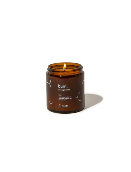 Maude Burn no.1 Amber, Cedar Leaf & Lemongrass Свеча для массажа Аромат №1 амбра, кедр и лемонграсс