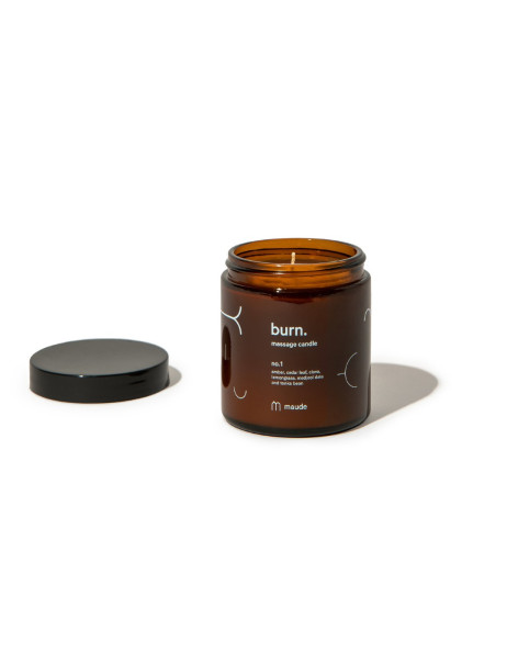 Maude Burn no.1 Amber, Cedar Leaf & Lemongrass Свеча для массажа Аромат №1 амбра, кедр и лемонграсс