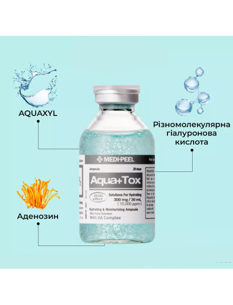 Medi-Peel Aqua+ Tox Ampoule Зволожувальна ампульна сироватка для обличчя