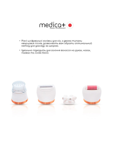 Medica+ BodyControl 4v1 (Japan) Электрическая роликовая пилка-пемза 4в1