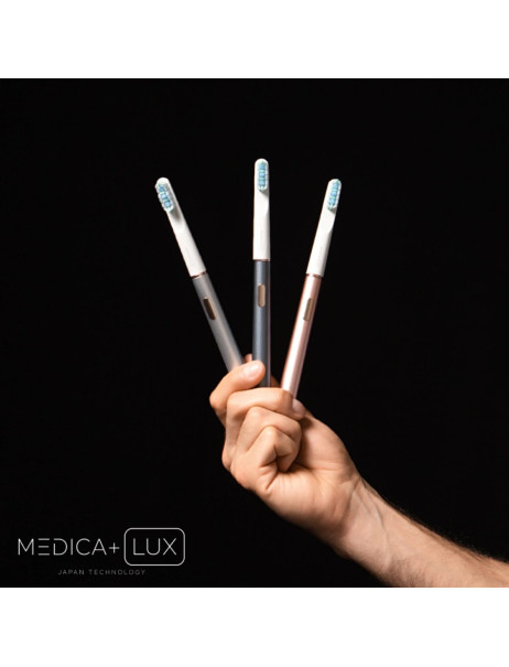 Medica+ Lux 10ХN Aluminum Portable Grey (Japan) Відбілювальна звукова зубна щітка