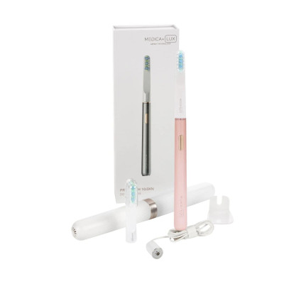 Medica+ Lux 10ХN Aluminum Portable Rose Gold (Japan) Відбілювальна звукова зубна щітка