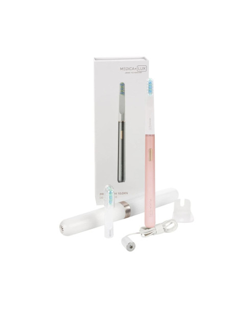 Medica+ Lux 10ХN Aluminum Portable Rose Gold (Japan) Відбілювальна звукова зубна щітка