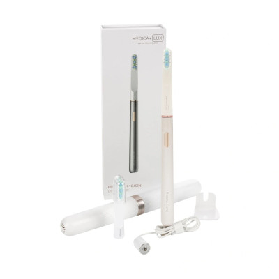 Medica+ Lux 10ХN Aluminum Portable Silver (Japan) Відбілювальна звукова зубна щітка
