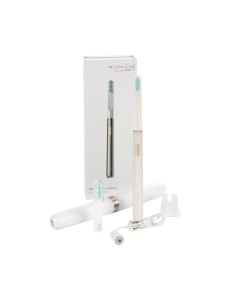 Medica+ Lux 10ХN Aluminum Portable Silver (Japan) Відбілювальна звукова зубна щітка