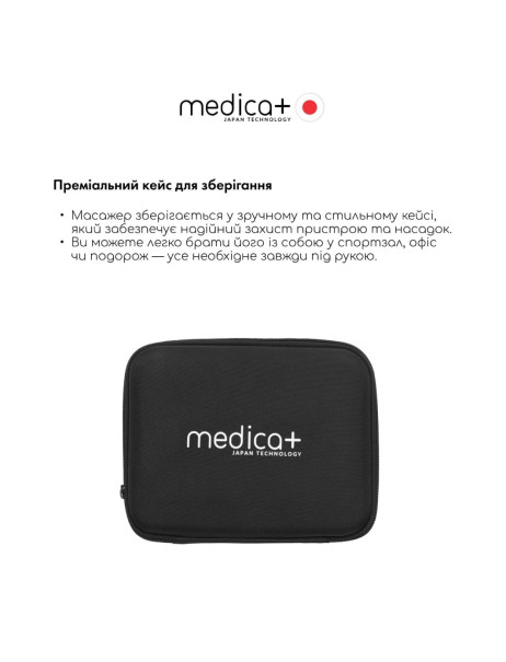 Medica+ MassHand Pro 4.0 Black (Japan) Перкусійний масажер для тіла і м'язів