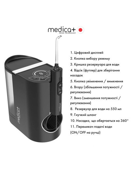 Medica+ Prowater Station 8.0 Black Стаціонарний іригатор
