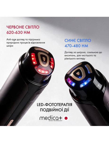 Medica+ SkinLifting PRO 10x Масажер для обличчя з мікрострумом, RF та функцією ліфтингу