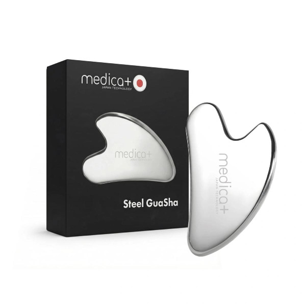 Medica+ Steel GuaSha Сталевий скребок гуаша для моделювання овалу обличчя