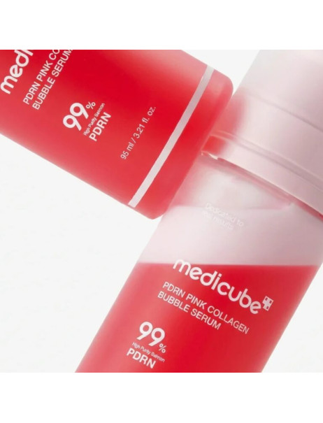 Medicube PDRN Pink Collagen Bubble Serum Відновлювальна бульбашкова сироватка з полінуклеотидами та колагеном