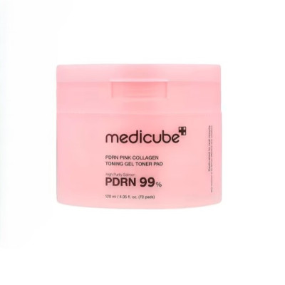 Medicube PDRN Pink Collagen Toning Gel Toner Pad Тонізуючі гелеві педи з полінуклеотидами та колагеном