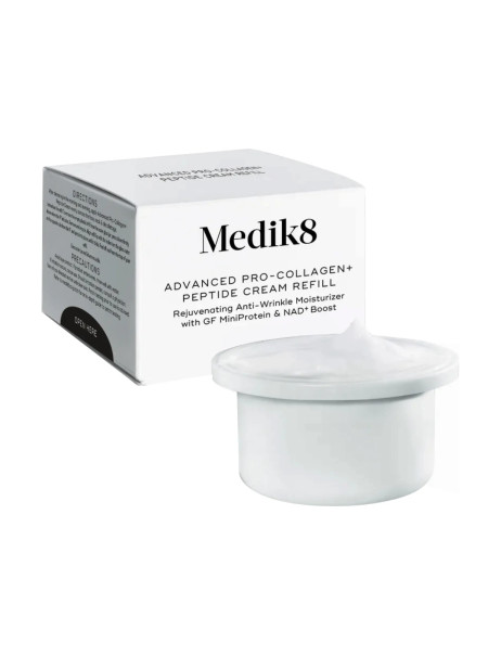 Medik8 Advanced Pro-Collagen+ Peptide Cream Refill Омолоджувальний зволожувальний крем від зморшок із фактором росту MiniProtein™ та бустером довголіття NAD+
