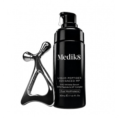 Medik8 Liquid Peptides Advanced MP + Facial Massage Tool Set Набор сыворотка для лица с пептидами и массажер