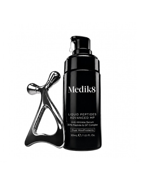 Medik8 Liquid Peptides Advanced MP + Facial Massage Tool Set Набір сироватка для обличчя з пептидами та масажер