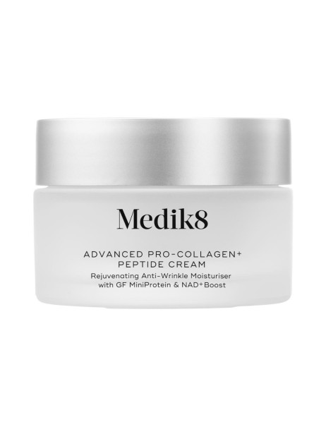 Medik8 Advanced Pro-Collagen+ Peptide Cream Омолоджувальний зволожувальний крем від зморшок із фактором росту MiniProtein™ та бустером довголіття NAD+
