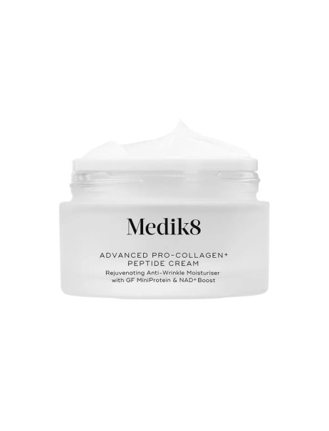 Medik8 Advanced Pro-Collagen+ Peptide Cream Омолоджувальний зволожувальний крем від зморшок із фактором росту MiniProtein™ та бустером довголіття NAD+