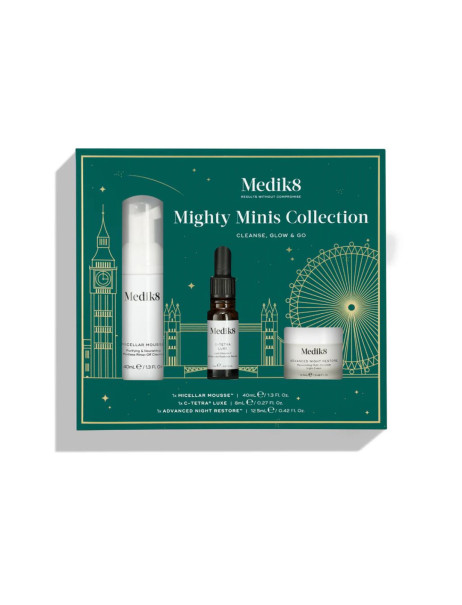 Medik8 Mighty Minis Collection Cleanse Glow & Go Лімітований набір мініатюр для очищення та сяяння шкіри обличчя