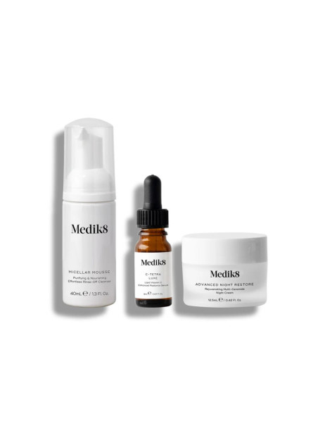 Medik8 Mighty Minis Collection Cleanse Glow & Go Лімітований набір мініатюр для очищення та сяяння шкіри обличчя